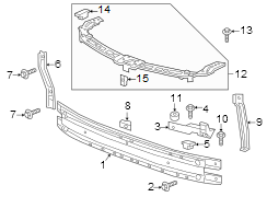 Bumper Cover Support Rail (Front, Upper, Lower)