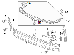 Image of Bumper Cover Support Rail (Front, Upper, Lower) image for your 2017 Chevrolet Spark  ACTIV Hatchback 