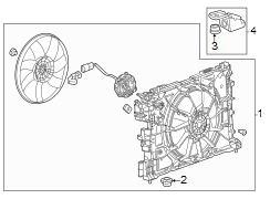 Image of Engine Cooling Fan Shroud Bracket (Rear, Upper) image for your 2013 Chevrolet Equinox LTZ Sport Utility  