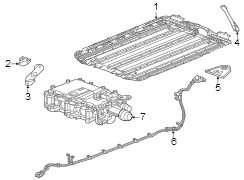 Bracket. Battery. (Front, Rear). A component that.