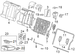 Cover Assembly - Seat Cushion. Protector. (Rear)