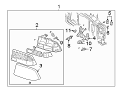 FRONT LAMPS. HEADLAMP COMPONENTS.