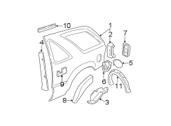 EXTERIOR TRIM. QUARTER PANEL & COMPONENTS.