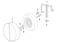 SPARE TIRE CARRIER. CARRIER & COMPONENTS.