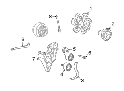 BELTS & PULLEYS. COOLING FAN.