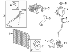 Image of Hose. (Upper). A pipe that transfers. image for your 1995 Chevrolet K2500  Base Standard Cab Pickup Fleetside 4.3L Chevrolet V6 A/T 