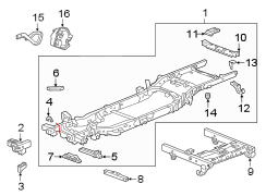 Image of Diagonal Brace. Reinforcement. Included with: Frame. image for your 2021 Chevrolet Suburban  Premier Sport Utility  