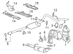 Image of Exhaust Muffler (Front) image for your 2021 Chevrolet Camaro  ZL1 Convertible 