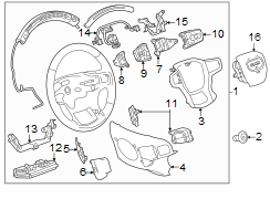 Image of Steering Wheel Back Cover (Rear) image for your 2021 Chevrolet Tahoe    