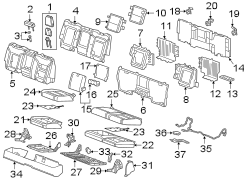 Image of Seat Heater Control Module Bracket image for your 2022 Chevrolet Silverado 1500 LT Crew Cab Pickup Fleetside 2.7L A/T 4WD 