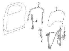 Image of Window Regulator (Front) image for your 2022 Chevrolet Spark  LS Hatchback 