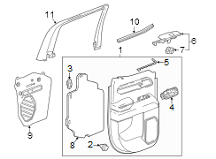 Image of Door Window Belt Weatherstrip (Rear, Upper) image for your 2014 Chevrolet Spark   