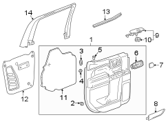 Image of Door Window Belt Weatherstrip (Rear, Upper) image for your 2008 Buick Enclave    