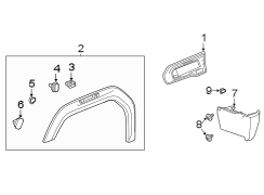 Fender. Exterior trim.