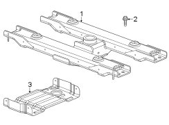 Frame. Trailer hitch components.