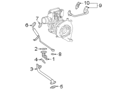 Image of PCV. Hose. tube. Valve. Turbocharger Oil Line. Vent pipe. Line used to transmit. image for your 2016 Cadillac ATS   