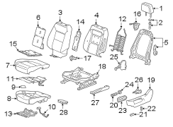 Seats & tracks. Driver seat components.