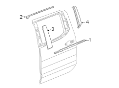 Rear door. Exterior trim.