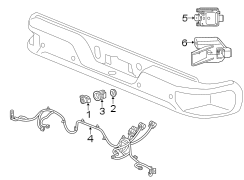 Rear bumper. Electrical components.