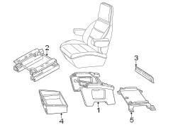 Seats & tracks. Side loading door. Seats & track components.