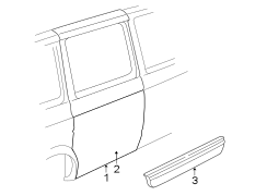 SIDE LOADING DOOR. DOOR & COMPONENTS. EXTERIOR TRIM.