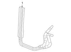 POWER STEERING OIL COOLER.