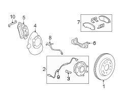 Front suspension. Brake components.