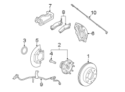 Front suspension. Brake components.