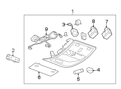 Overhead console.