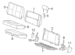 SEATS & TRACKS. REAR SEAT COMPONENTS.