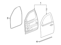 Front door. Door & components.