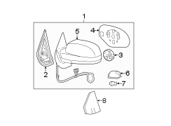 Image of Door Mirror image for your 2006 GMC Sierra 3500  SL Extended Cab Pickup Fleetside 