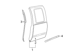 REAR DOOR. DOOR & COMPONENTS.