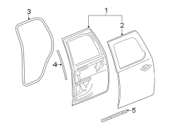 REAR DOOR. DOOR & COMPONENTS.