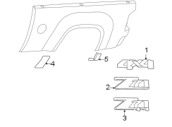 PICK UP BOX. EXTERIOR TRIM.