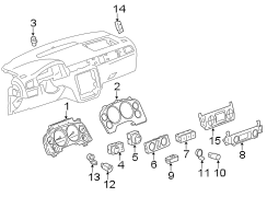 INSTRUMENT PANEL. CLUSTER & SWITCHES.