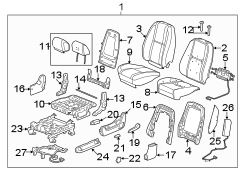 SEATS & TRACKS. FRONT SEAT COMPONENTS.