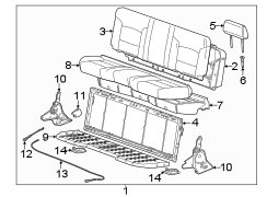 SEATS & TRACKS. REAR SEAT COMPONENTS.