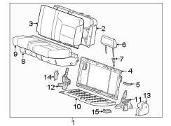 SEATS & TRACKS. REAR SEAT COMPONENTS.