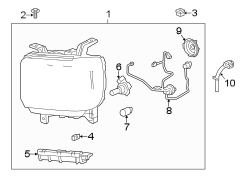 FRONT LAMPS. HEADLAMP COMPONENTS.