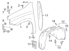 Image of Fender Splash Shield (Front) image for your 2022 Chevrolet Silverado 1500 LTD LTZ Extended Cab Pickup Fleetside 5.3L EcoTec3 V8 A/T RWD 