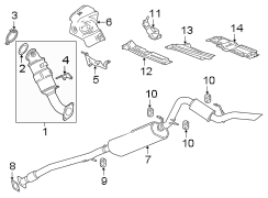 EXHAUST SYSTEM. EXHAUST COMPONENTS.