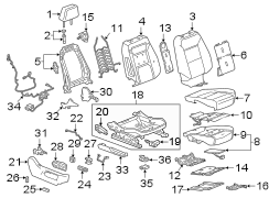 Image of Air Bag Seat Sensor Mat. Air Bag Seat Sensor Mat. image for your 2023 Chevrolet Silverado   