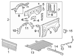 Truck Bed Panel Reinforcement (Rear)