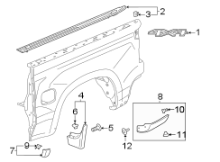 Image of Truck Bed Molding (Rear, Upper) image for your Chevrolet