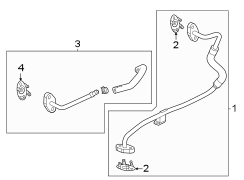 Image of Coolant. Hose. A line that carries. image for your 2023 Chevrolet Silverado 3500 HD LT Standard Cab Pickup Fleetside 6.6L Duramax V8 DIESEL A/T RWD 