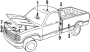 Image of Info label. LABEL - ENGINE. image for your 1995 Chevrolet K2500  Silverado Extended Cab Pickup Fleetside 6.5L V8 DIESEL M/T 