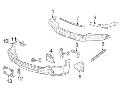 Front bumper. Bumper & components.