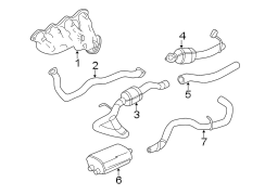 Exhaust system. Exhaust components. Manifold.