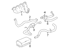 EXHAUST SYSTEM. EXHAUST COMPONENTS. MANIFOLD.